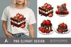 Watercolor Chocolate Strawberry Clipart Product Image 1