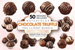 Watercolor Chocolate Truffle Clipart Bundle Product Image 1