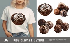 Watercolor Chocolate Truffle Clipart Product Image 1