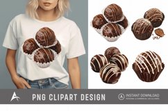 Watercolor Chocolate Truffle Clipart Product Image 1