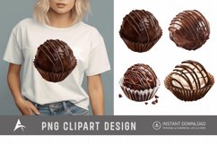 Watercolor Chocolate Truffle Clipart Product Image 1