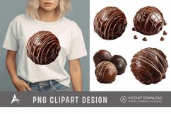 Watercolor Chocolate Truffle Clipart Product Image 1