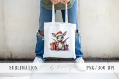 Cute Christmas dragons with gift box clipart- 4 png files Product Image 19