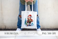 Cute watercolor Christmas gnome clipart- 3 png files Product Image 4