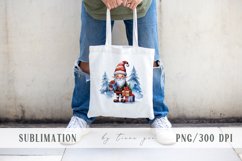 Cute watercolor Christmas gnome pillow sublimations- 3 png Product Image 8