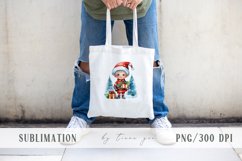 Cute watercolor Christmas gnome pillow sublimations- 3 png Product Image 9