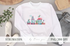 Watercolor Christmas house clipart / sublimation- 1 png file Product Image 2