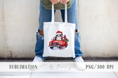 Red Christmas truck with penguin and Christmas tree- 1 png Product Image 4