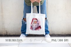Cute watercolor Christmas Santa clipart- 1 png file Product Image 5