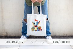 Cute Christmas dragons with gift box clipart- 4 png files Product Image 21