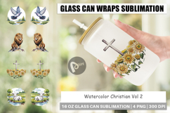 Glass Can Watercolor Christian Product Image 1