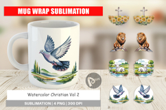 Mug Wrap Watercolor Christian Product Image 1