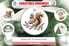Ornament Watercolor Christmas Animal Product Image 1