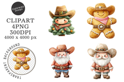 Watercolor christmas Animal clipart Product Image 1