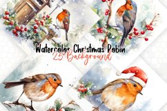 Watercolor Christmas Background Product Image 3
