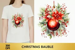 3 png Watercolor Christmas Bauble Clipart, Christmas Bauble Product Image 2