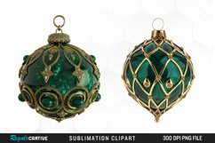 Watercolor Christmas Bauble Illustration Clipart Product Image 1
