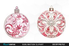 Watercolor Christmas Bauble Clipart Bundle Product Image 3