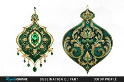Watercolor Christmas Bauble Illustration Clipart Product Image 1