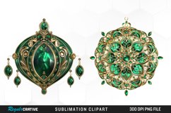 Watercolor Christmas Bauble Illustration Clipart Product Image 1