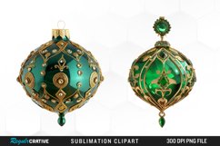 Watercolor Christmas Bauble Illustration Clipart Product Image 1
