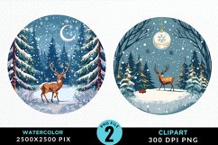 Watercolor Christmas Bauble Clipart Bundle Product Image 2