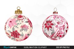 Watercolor Christmas Bauble Clipart Bundle Product Image 2