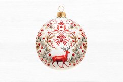 Christmas Bauble Watercolor Sublimation Clipart Product Image 6