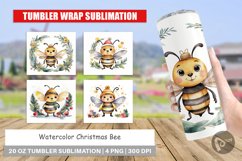 Tumbler Wrap Watercolor Christmas Bee Product Image 1