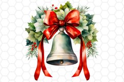 Watercolor Christmas Bell Clipart Sublimation