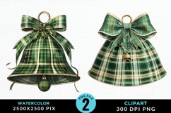 Watercolor Christmas Bells Fun Clipart Product Image 1