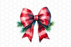 Watercolor Christmas Bow Clipart