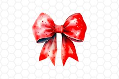 Watercolor Christmas Bow Clipart