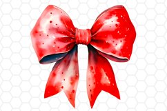 Watercolor Christmas Bow Clipart Sublimation