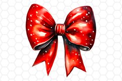 Watercolor Christmas Bow Clipart Sublimation