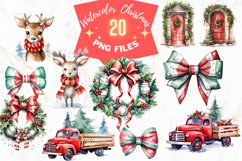 Watercolor Christmas Bundle | 20 PNG Files Product Image 1