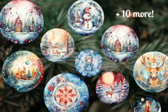 Watercolor Christmas Ornaments Sublimation Bundle Png Product Image 9