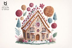 Christmas cake house Clipart, Mug Sublimation Design, Product Image 11