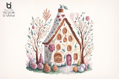 Christmas cake house Clipart, Mug Sublimation Design, Product Image 13