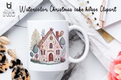 Christmas cake house Clipart, Mug Sublimation Design, Product Image 2
