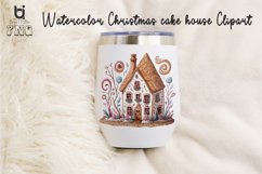Christmas cake house Clipart, Mug Sublimation Design, Product Image 5