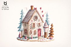 Christmas cake house Clipart, Mug Sublimation Design, Product Image 9