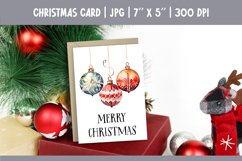 Merry Christmas Card Printable| Christmas Ornament PNG Product Image 1