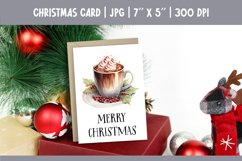 Merry Christmas Card Printable| hot cocoa PNG Product Image 1