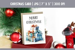 Merry Christmas Card Printable | Christmas Gift PNG Product Image 1