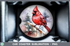 GorgeousWatercolor Christmas Car Coaster design.