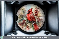 GorgeousWatercolor Christmas Car Coaster design.