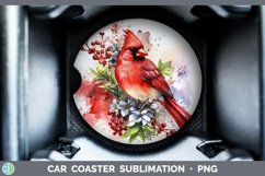 GorgeousWatercolor Christmas Car Coaster design.