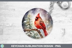 GorgeousWatercolor Christmas Keychain design.