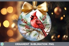 GorgeousWatercolor Christmas Ornament design.
